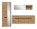 Garderoben-Set >Canu< in Basalt grau/Artisan Eiche Dekor - 256x190x37cm (BxHxT)