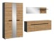 Garderoben-Set >Canu< in Basalt grau/Artisan Eiche Dekor - 296x190x37cm (BxHxT)
