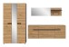 Garderoben-Set >Canu< in Basalt grau/Artisan Eiche Dekor - 296x190x37cm (BxHxT)