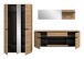 Garderoben-Set >Canu< in Basalt grau/Artisan Eiche Dekor - 296x190x37cm (BxHxT)