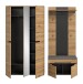 Garderoben-Set >Canu< in Basalt grau/Artisan Eiche Dekor - 200x190x37cm (BxHxT)
