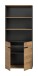 Aktenregal >Canu< in Basalt grau/Artisan Eiche Nachbildung - 80x189x37cm (BxHxT)