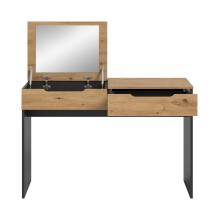 Schminktisch >Canu< in Basalt grau/Artisan Eiche Nachbildung - 115x76x50 (BxHxT)