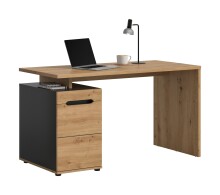 Schreibtisch >Canu< in Basalt grau/Artisan Eiche...