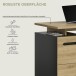 Schreibtisch >Canu< in Basalt grau/Artisan Eiche Nachbildung - 140x75x60 (BxHxT)