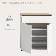 Schuhkommode >Canu< in Weiß - 80x94x37cm (BxHxT)