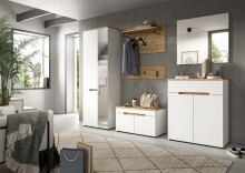 Garderobenschrank >Canu< in Weiß - 65x190x37cm (BxHxT)