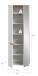 Garderobenschrank >Canu< in Weiß - 65x190x37cm (BxHxT)