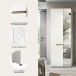 Garderobenschrank >Canu< in Weiß - 65x190x37cm (BxHxT)