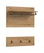 Garderobenpaneel >Canu< in Artisan Eiche Nachbildung - 80x73x27cm (BxHxT)