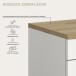 Schuhbank >Canu< in Weiß / Artisan Eiche Dekor - 80x45x37cm (BxHxT)