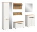 Garderoben-Set >Canu< in Weiß / Artisan Eiche Dekor - 255x190x37cm (BxHxT)