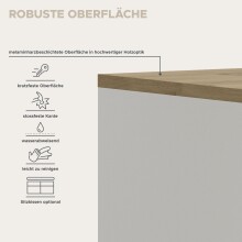 Garderoben-Set >Canu< in Weiß / Artisan Eiche Dekor - 175x190x37cm (BxHxT)