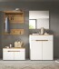 Garderoben-Set >Canu< in Weiß / Artisan Eiche Dekor - 175x190x37cm (BxHxT)