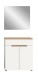 Garderoben-Set >Canu< in Weiß / Artisan Eiche Dekor - 80x190x37cm (BxHxT)