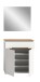 Garderoben-Set >Canu< in Weiß / Artisan Eiche Dekor - 80x190x37cm (BxHxT)