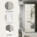 Garderobenschrank >Canu< in Kaschmir / Spiegel - 65x190x37cm (BxHxT)