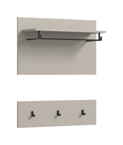 Garderobenpaneel >Canu< in Kaschmir - 80x73x27cm (BxHxT)