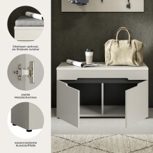 Schuhbank >Canu< in Kaschmir - 80x45x37cm (BxHxT)
