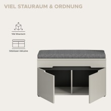 Schuhbank >Canu< in Kaschmir - 80x45x37cm (BxHxT)