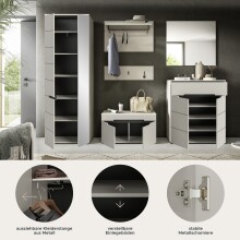Garderoben-Set >Canu< in Kaschmir - 255x190x37cm (BxHxT)