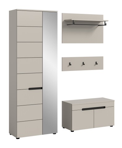 Garderoben-Set >Canu< in Kaschmir - 160x190x37cm (BxHxT)