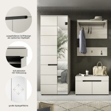 Garderoben-Set >Canu< in Kaschmir - 160x190x37cm (BxHxT)