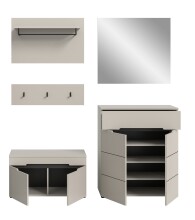 Garderoben-Set >Canu< in Kaschmir - 175x190x37cm (BxHxT)