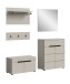 Garderoben-Set >Canu< in Kaschmir - 175x190x37cm (BxHxT)