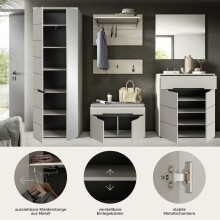 Garderoben-Set >Canu< in Kaschmir - 255x190x37cm (BxHxT)