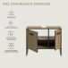 Waschbeckenunterschrank >Bagno< in Artisan Eiche Nachbildung - 80x63x36 (BxHxT)
