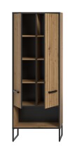 Hochschrank >Bagno< in Artisan Eiche Nachbildung - 59x159x32cm (BxHxT)