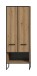 Hochschrank >Bagno< in Artisan Eiche Nachbildung - 59x159x32cm (BxHxT)
