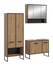 Badezimmer-Set >Bagno< in Artisan Eiche Nachbildung...
