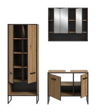 Badezimmer-Set >Bagno< in Artisan Eiche Nachbildung - 154x192x36cm (BxHxT)