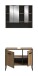 Badezimmer-Set >Bagno< in Artisan Eiche Nachbildung - 80x192x36cm (BxHxT)