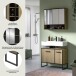 Badezimmer-Set >Bagno< in Artisan Eiche Nachbildung - 80x192x36cm (BxHxT)
