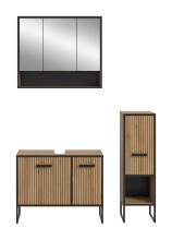 Badezimmer-Set >Bagno< in Artisan Eiche Nachbildung...