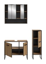 Badezimmer-Set >Bagno< in Artisan Eiche Nachbildung - 125x192x36cm (BxHxT)