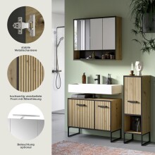 Badezimmer-Set >Bagno< in Artisan Eiche Nachbildung - 125x192x36cm (BxHxT)