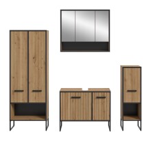 Badezimmer-Set >Bagno< in Artisan Eiche Nachbildung...