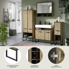 Badezimmer-Set >Bagno< in Artisan Eiche Nachbildung - 199x192x36cm (BxHxT)