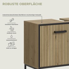 Badezimmer-Set >Bagno< in Artisan Eiche Nachbildung - 199x192x36cm (BxHxT)