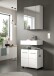 Waschbeckenunterschrank >Ice< in Weiß/Weiß hochglanz - 60x58x30cm (BxHxT)