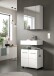 Badezimmer-Set >Ice< in Weiß/Weiß hochglanz - 60x185x30cm (BxHxT)