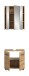 Badezimmer-Set >Ice< in Artisan Eiche Nachbildung - 60x185x30cm (BxHxT)