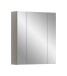 Badezimmerspiegelschrank >Ice< in Kaschmir/Spiegelglas - 60x70x18cm (BxHxT)