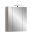 Badezimmerspiegelschrank >Ice< in Kaschmir/Spiegelglas - 60x70x18cm (BxHxT)