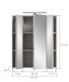 Badezimmerspiegelschrank >Ice< in Kaschmir/Spiegelglas - 60x70x18cm (BxHxT)