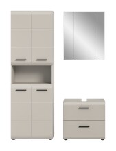 Badezimmer-Set >Ice< in Kaschmir - 135x185x30cm...